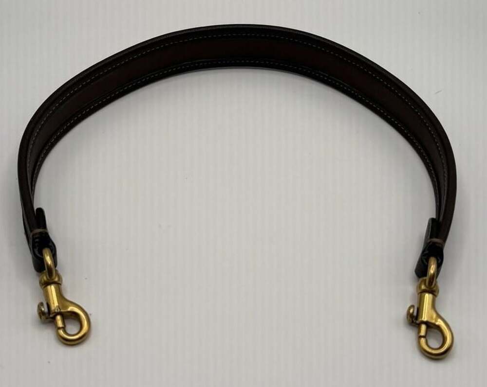 Coach Leather Bag Strap Brass Hardware Dark Brown